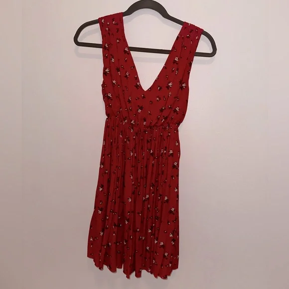 Madewell | Dresses | Red Madewell Floral Summer Dress | Poshmark